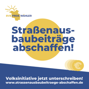 Hauptausschuss beschließt Zulässigkeit der Volksinitiative „Straßenausbaubeiträge abschaffen!“