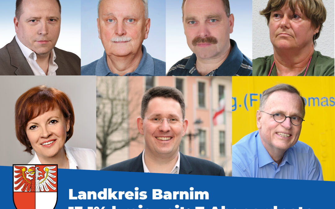 Riesiger Wahlerfolg BVB / FREIE WÄHLER im Barnim: 13,1% kreisweit