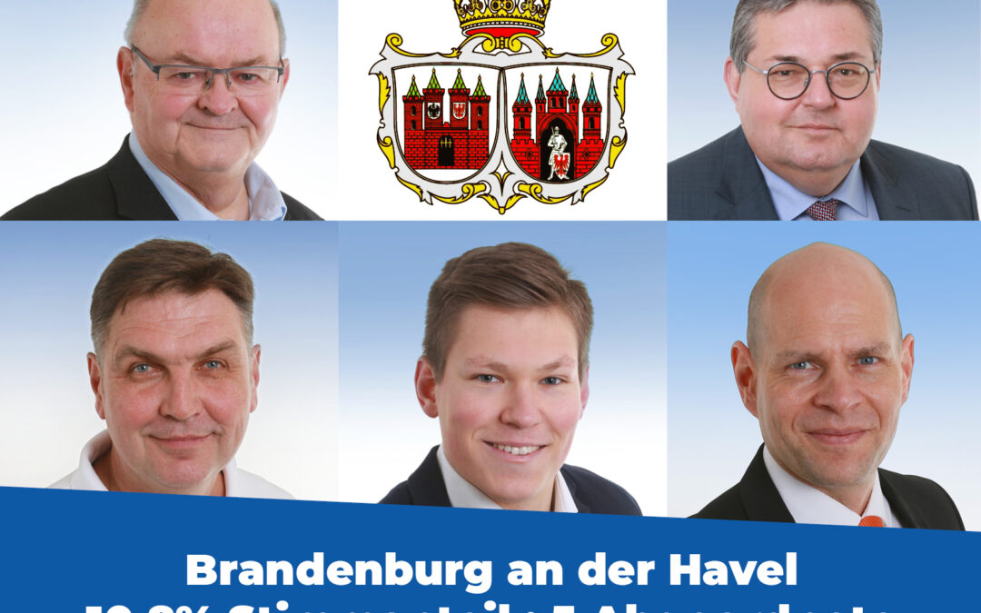 Großer Wahlerfolg BVB / FREIE WÄHLER / Gartenfreunde in Brandenburg an der Havel: 10,8% im Stadtgebiet
