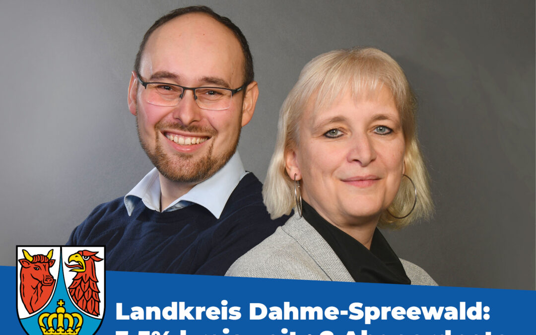 Wahlerfolg BVB / FREIE WÄHLER im Landkreis Dahme-Spreewald: 3,5% kreisweit