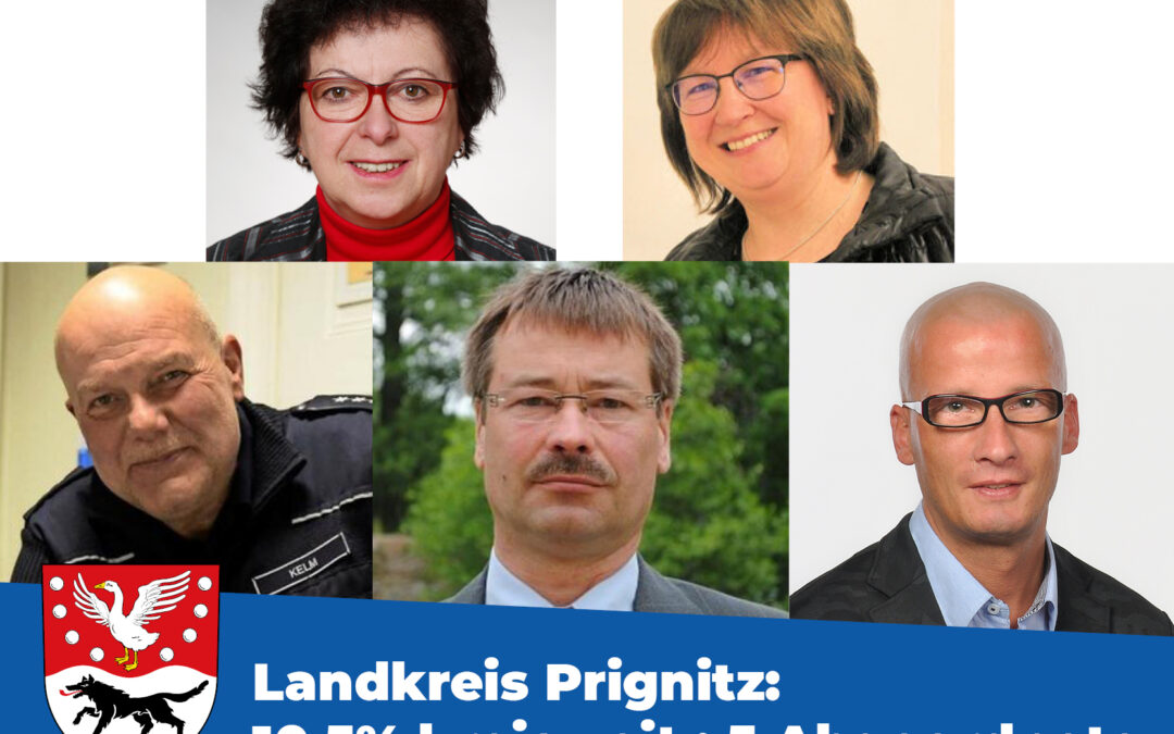 Großer Wahlerfolg BVB / FREIE WÄHLER im Landkreis Prignitz: 10,5% kreisweit