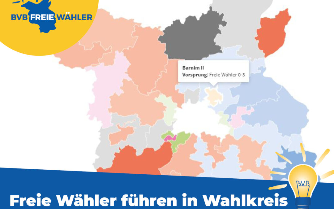 Neue Umfrage: BVB / FREIE WÄHLER vor Landtagseinzug – Dank Grundmandatsklausel