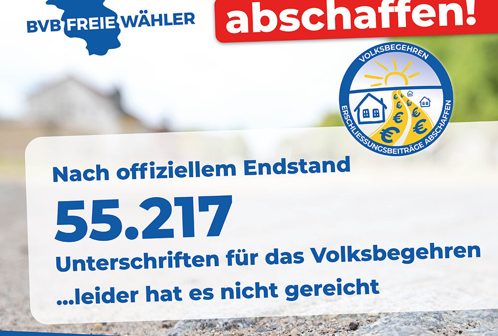 Volksbegehren Sandpisten durch Nachmeldungen bei 55.217 Unterschriften  Stärkste Kommunen im Berliner Umland