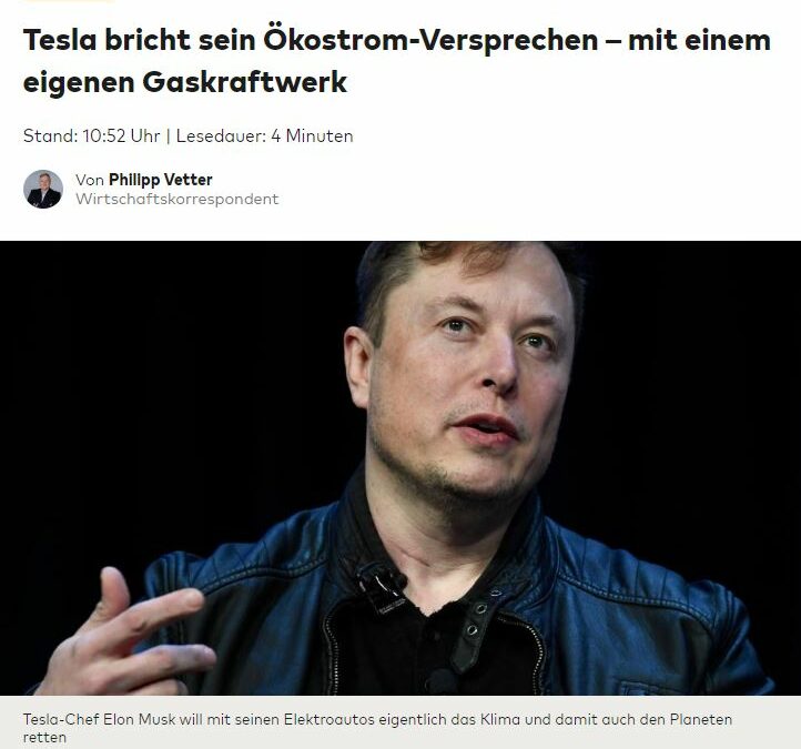 Tesla pfeift auf Ökostrom: Früher informiert mit BVB / FREIE WÄHLER!