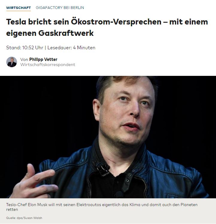 Tesla pfeift auf Ökostrom: Früher informiert mit BVB / FREIE WÄHLER!