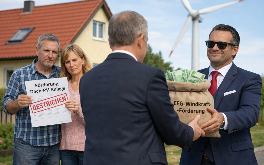 Subventionen nur für Großkonzerne = Kahlschlag für Häuslebauer