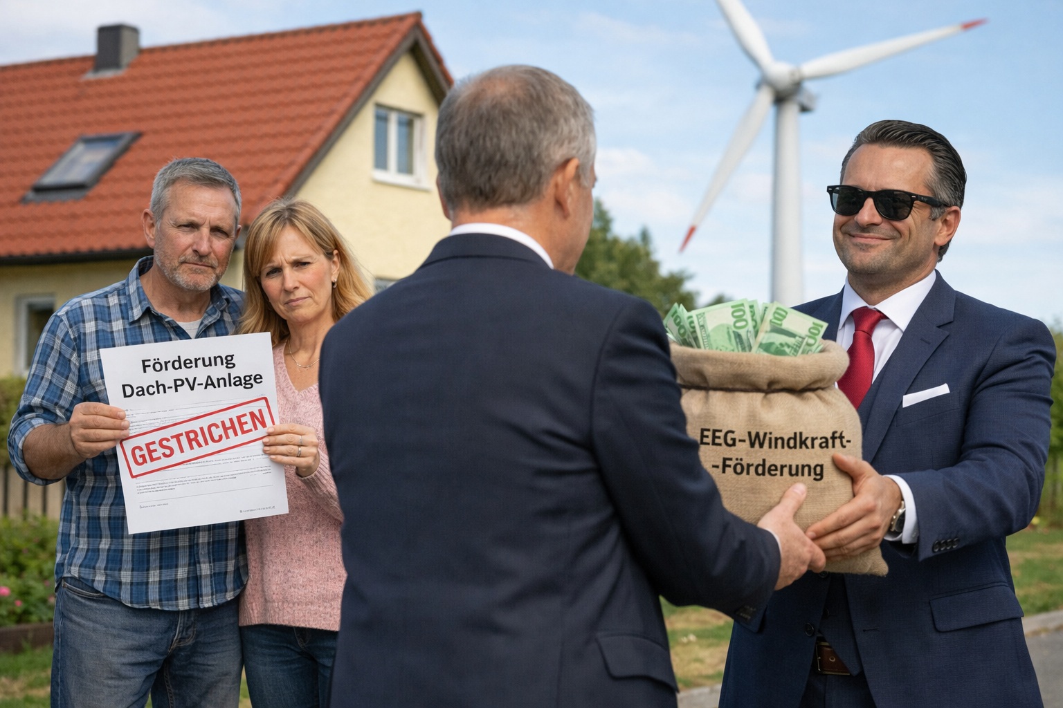 Subventionen nur für Großkonzerne = Kahlschlag für Häuslebauer